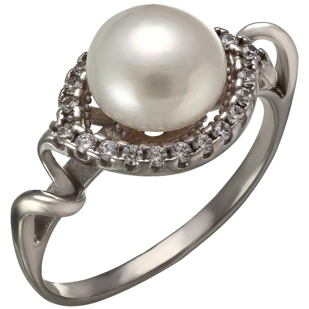 

Серебряное кольцо с жемчугом и фианитами Tango Jewellery Company 380365С размер 16
