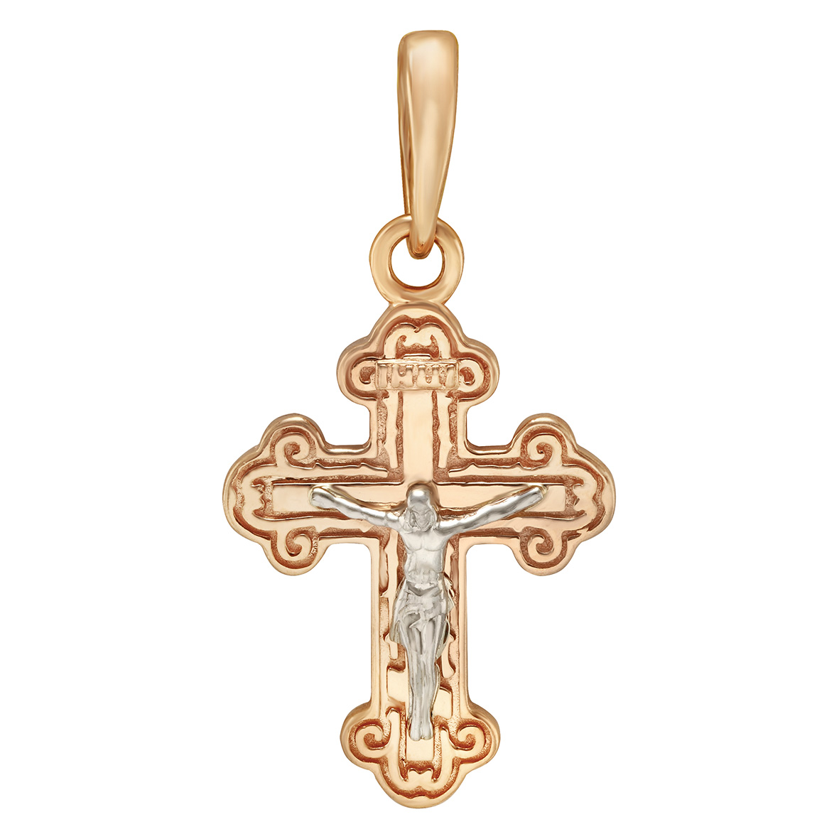 

Золотой крестик в комбинированом цвете Tango Jewellery Company 250069