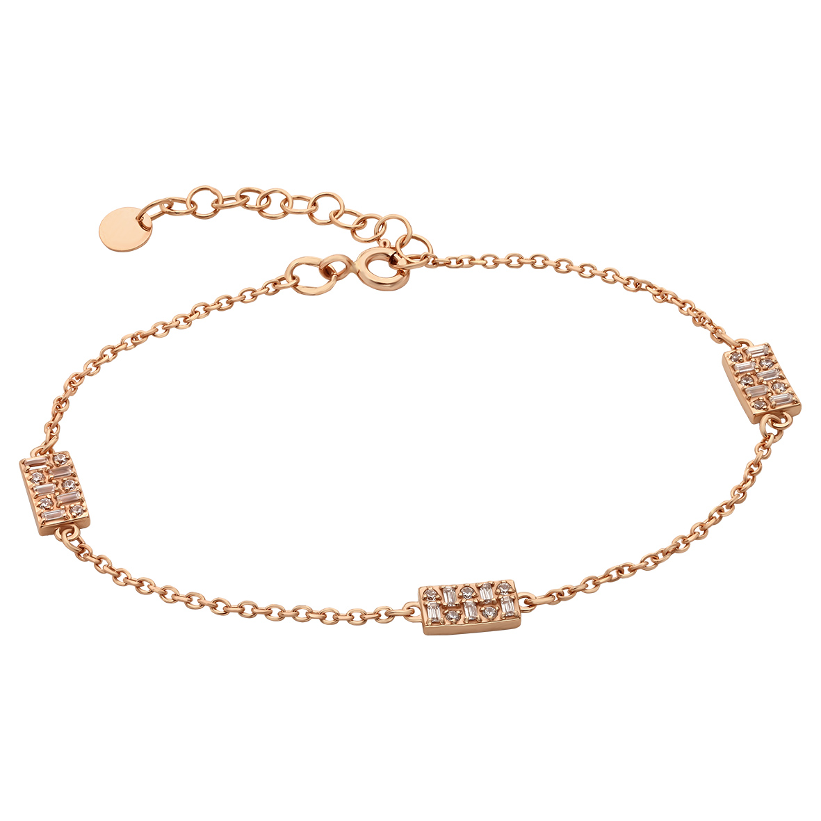 

Золотой браслет с фианитами Tango Jewellery Company 892064 размер 180