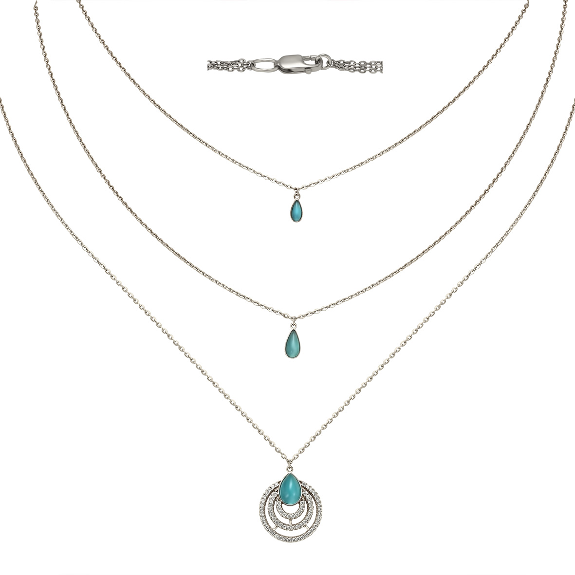 

Серебряное колье с фианитами Tango Jewellery Company 860336С размер 500
