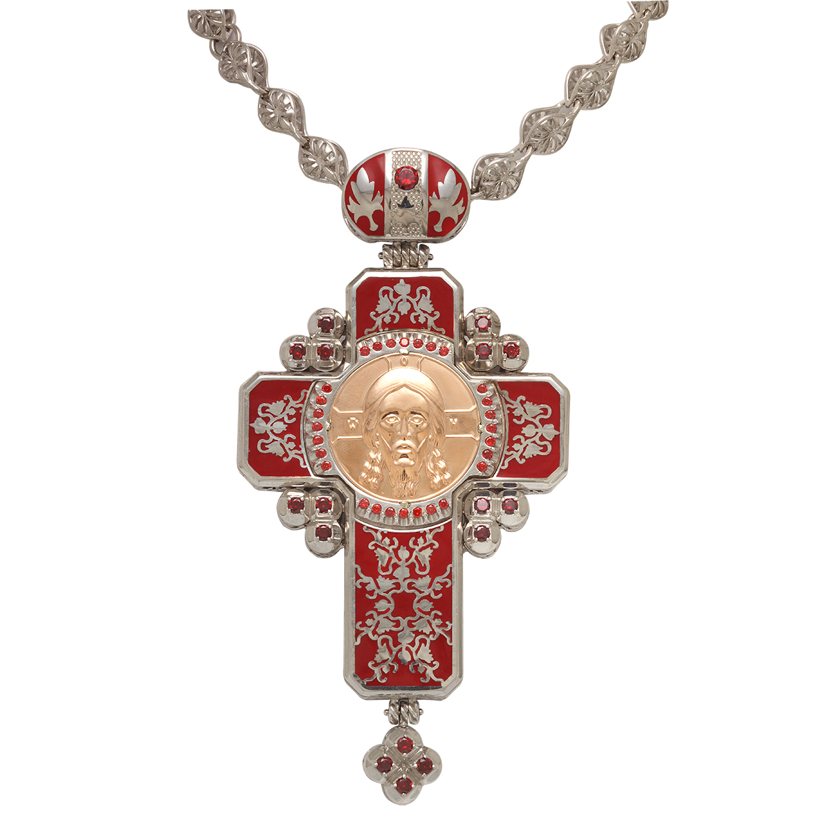 

Наперсный крест (с цепью) с фианитами и эмалью Tango Jewellery Company 270087А