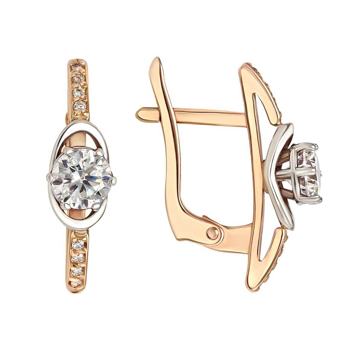 

Золотые серьги с фианитами Tango Jewellery Company 430843