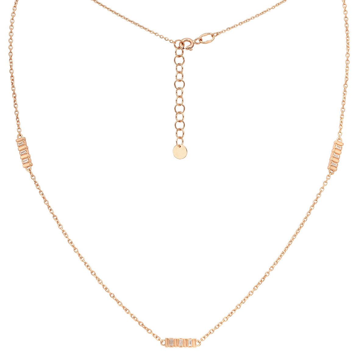 

Золотое колье с фианитами Tango Jewellery Company 860442 размер 400
