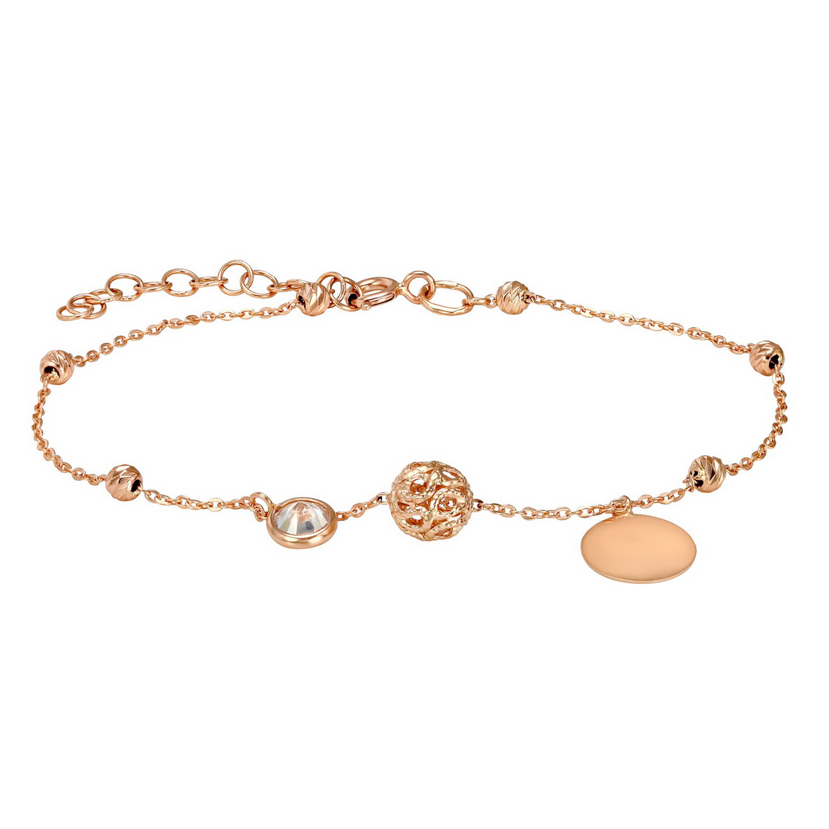 

Золотой браслет с фианитами Tango Jewellery Company 820161 размер 170