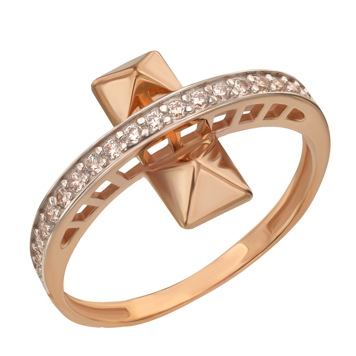 

Золотое кольцо с фианитами Tango Jewellery Company 380517 размер 19