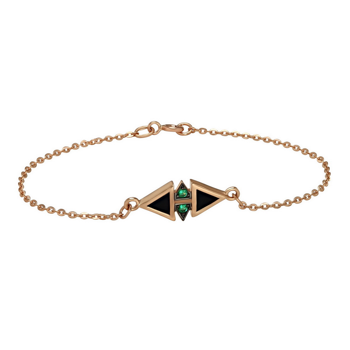 

Золотой браслет с агатом и фианитами Tango Jewellery Company 839008 размер 180