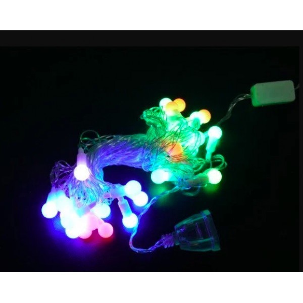 

Гирлянда UKC RD-7101 Матовый шарик 28LED 5м (флеш) 10мм RGB Провод-Белый, Цвет ламп-Микс