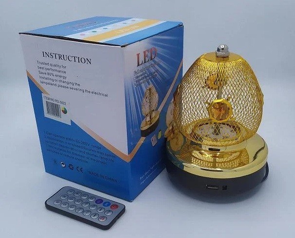 

Лампа на поставке сетка вращающаяся RGB RHD-163 mp3+ду UKC RD-5022