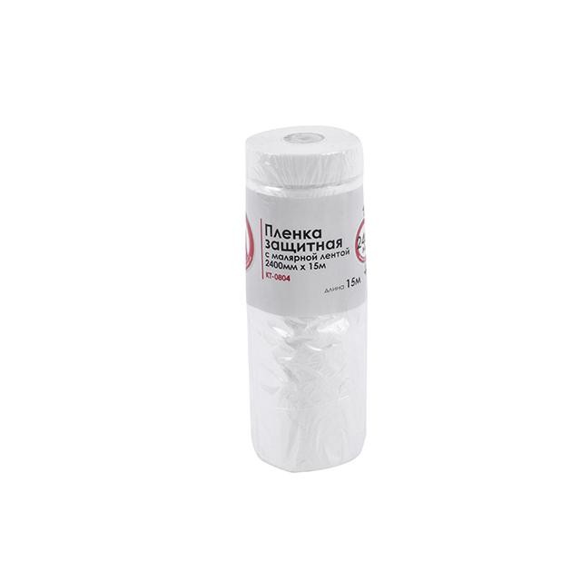 

Пленка защитная с малярной лентой 2400 мм*15м INTERTOOL KT-0804