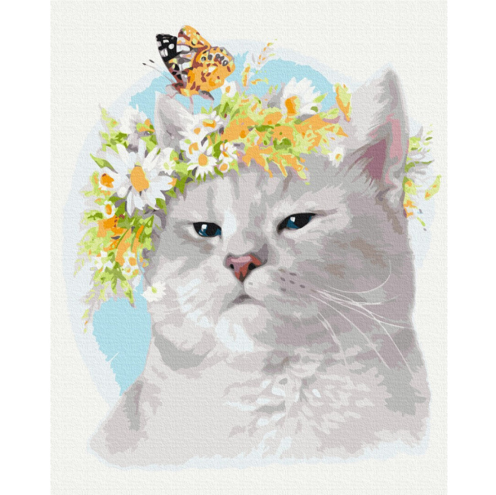 

Картина по номерам "Кошачье настроение" Brushme GX52540 40х50 см