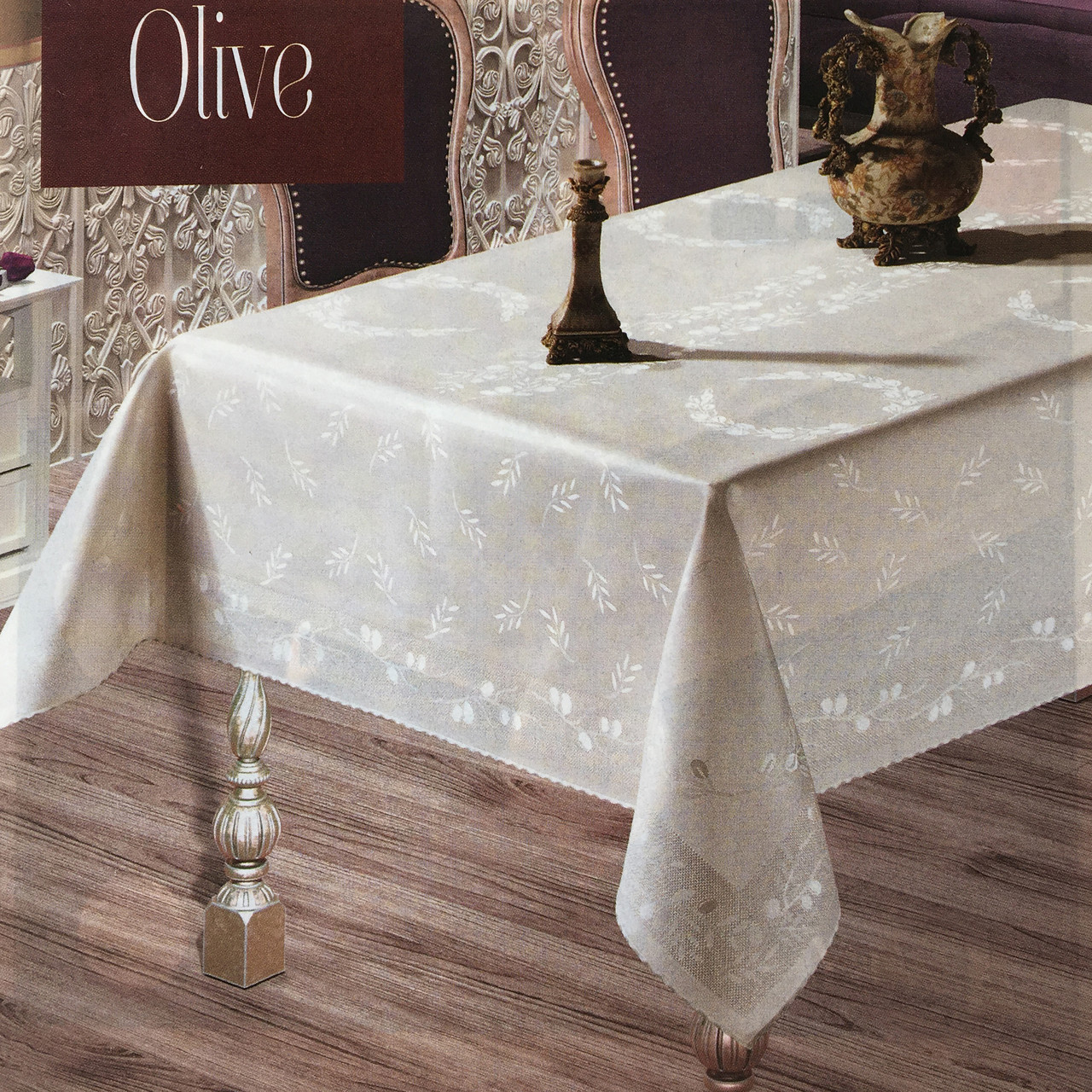 

Скатерть тефлон Maison Royale 160*220 Olive Cream