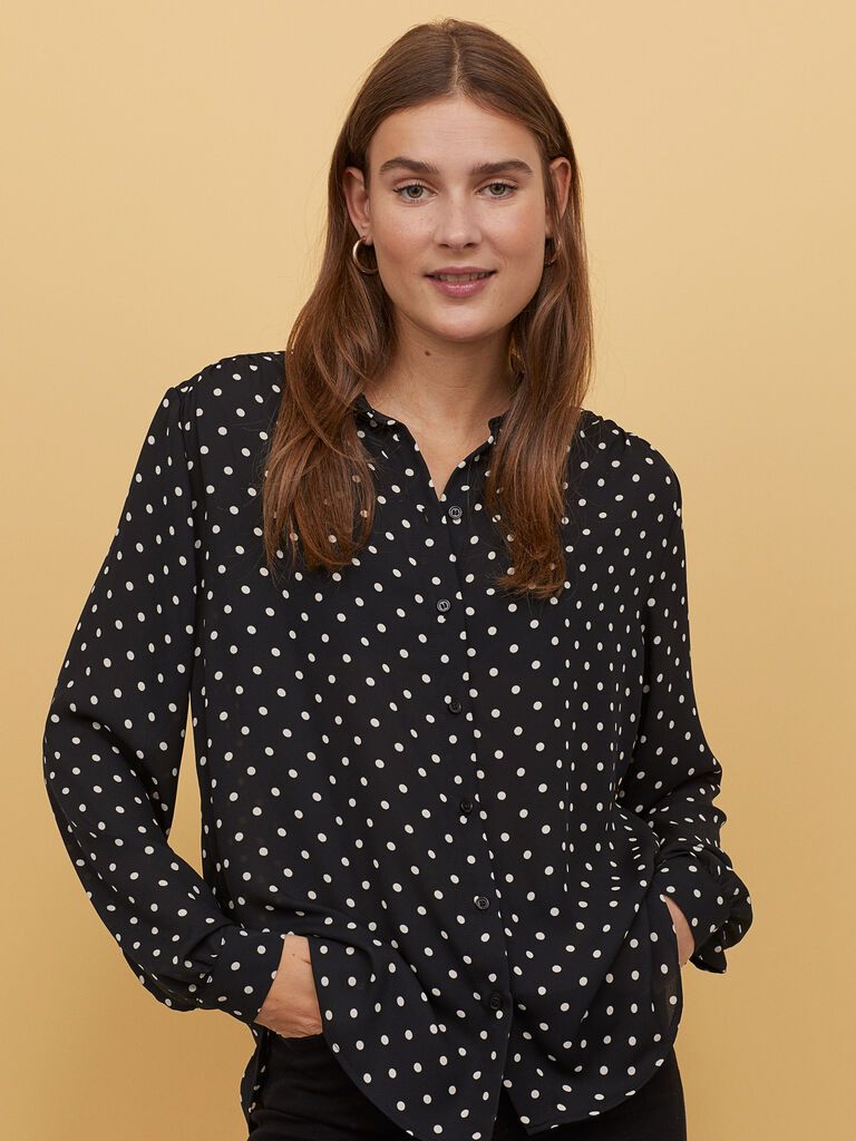 

Блузка H&M 11-0842605-007  Черная (СА2000001886120, Блузка H&M 11-0842605-007 S Черная (СА2000001886120)