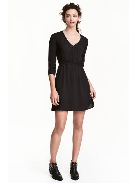 

Платье H&M 0457292-5  Черное, Платье H&M 0457292-5 46 Черное