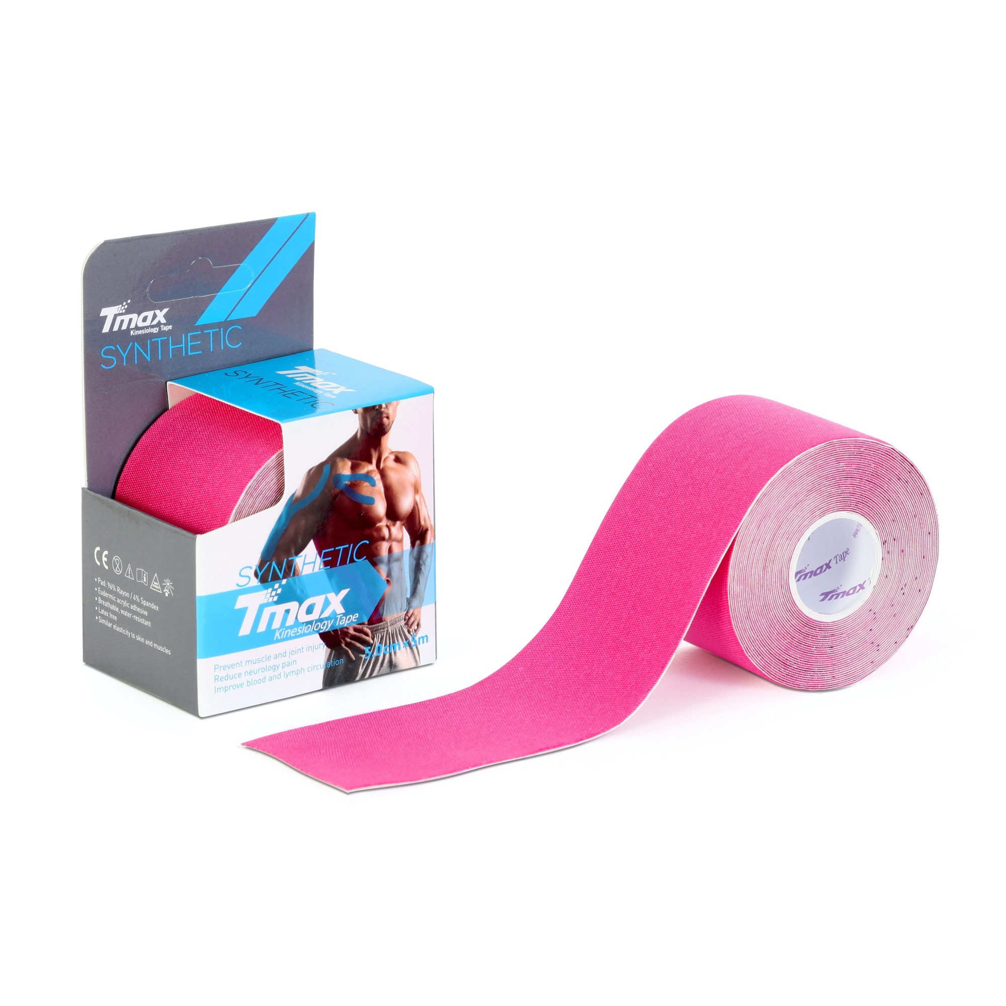 

Кинезио тейп Tmax Rayon Tape 5смx5м розовый TRP