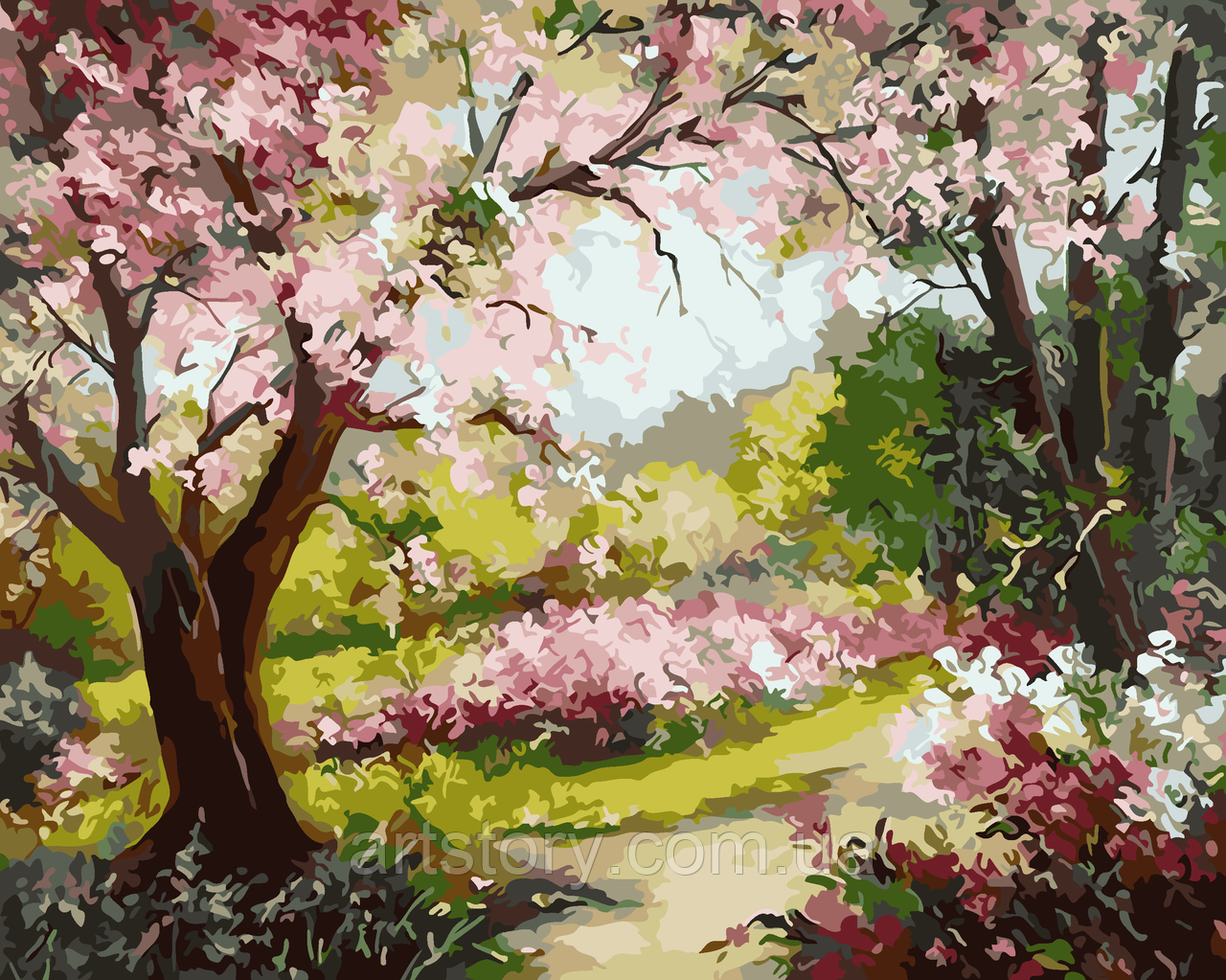 

Картина по номерам "Весенний сад" 40*50см (AS0027)