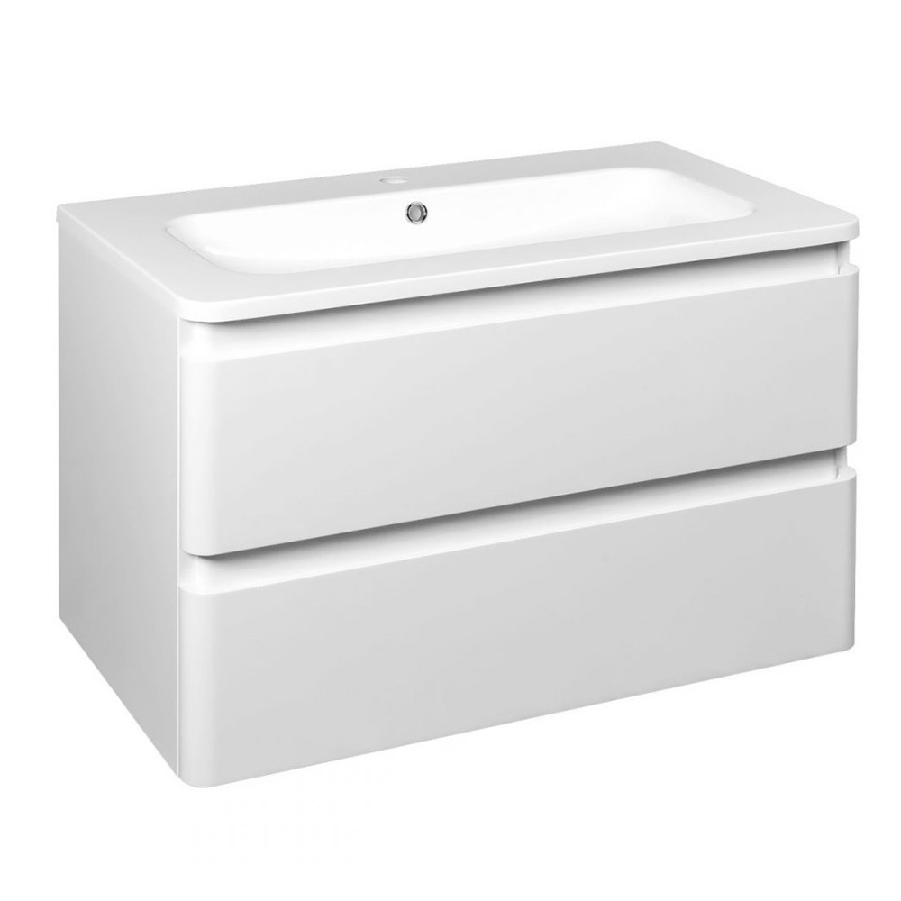 

Тумба с раковиной Devit Fly 800 x 480 x 520 мм, белый глянец (0021120W)