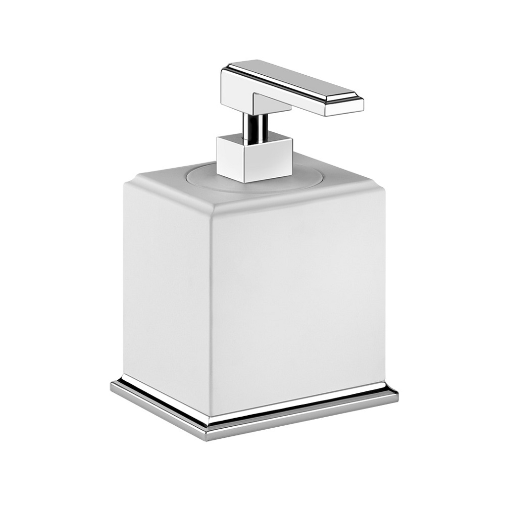 

Дозатор жидкого мыла, настольный Gessi Eleganza accessories (цвет - хром/белый) (46437-031)