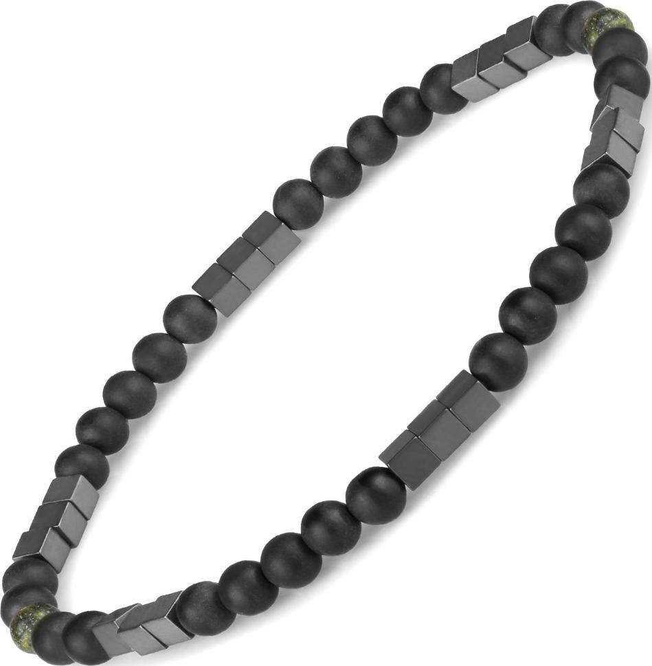 

Браслет Everiot Select из змеевика и гематита LNS-0294 на резинке (Размер 23 см)
