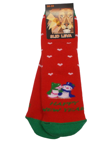 

Новогодние носки теплые Slid leva 36-39 красные 223005