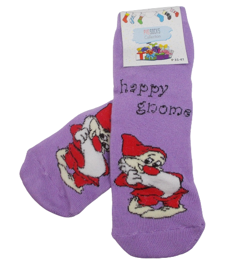 

Новогодние носки гном теплые Pvssocks 12 35-41 сиреневые