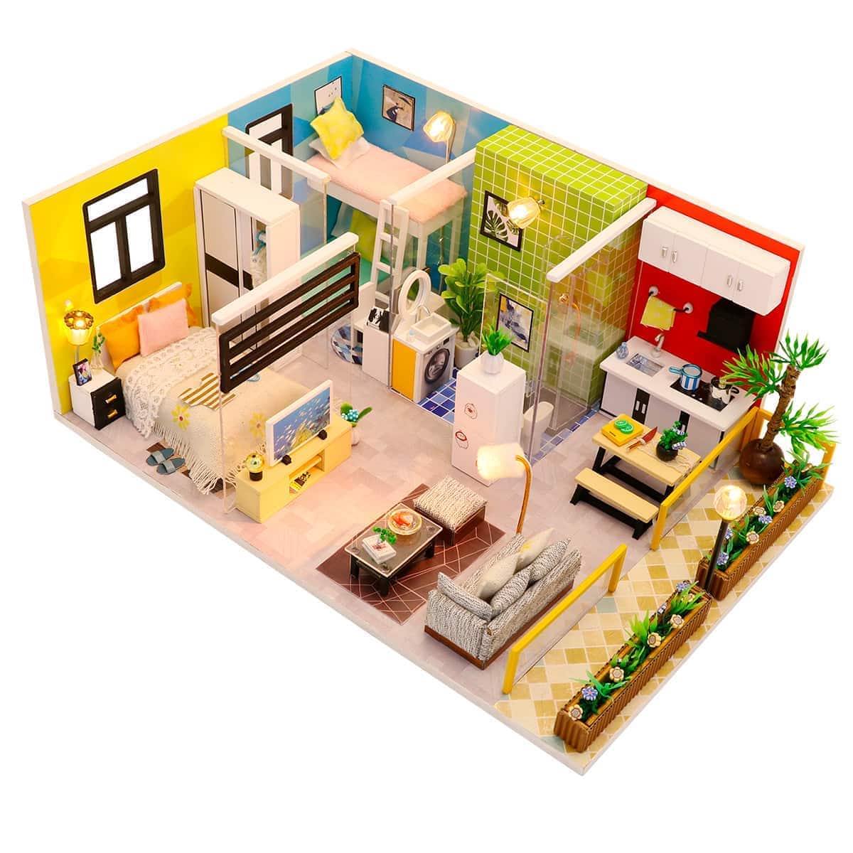 

3D Интерьерный конструктор DIY House Румбокс Hongda craft Simple life (M043)