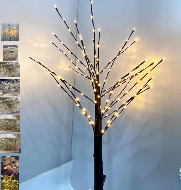 

Ночник дерево 144LED 1,5 м черный ствол NR40 теплый белый