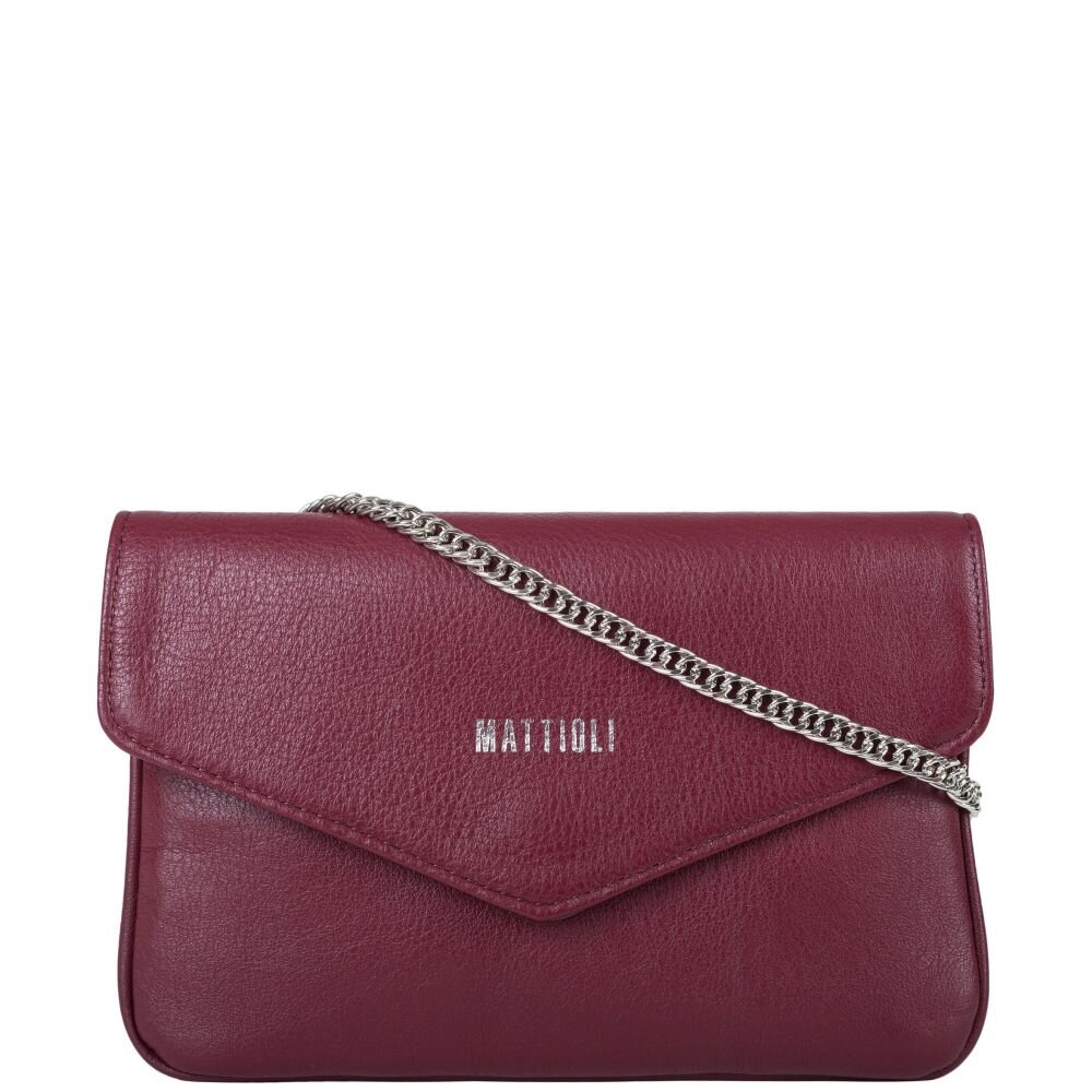 

Женская кожаная сумка Mattioli 094-18C бордовая