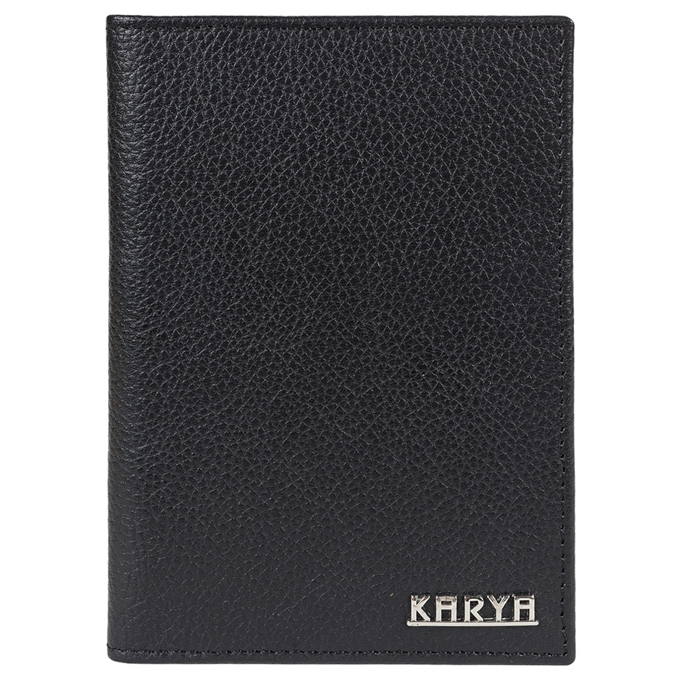 

Обложка на паспорт из натуральной мелкозернистой кожи Karya 094-45 черная
