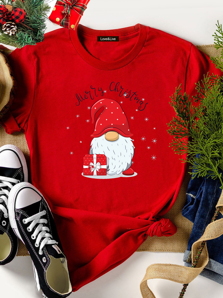 

Футболка Love&Live Christmas present LLP01318  Красная, Футболка Love&Live Christmas present LLP01318 S Красная