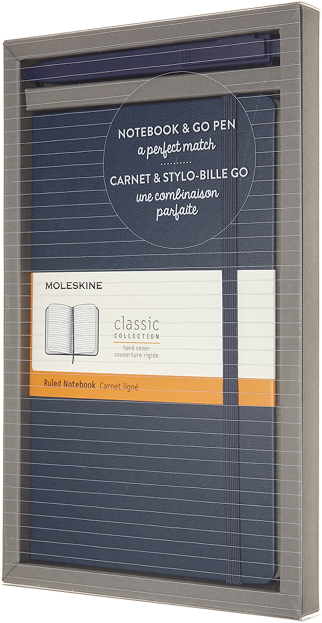 

Набор Moleskine Go записная книга 13 х 21 см 240 страниц в линейку + Шариковая ручка 1 мм Красный (8053853603630)