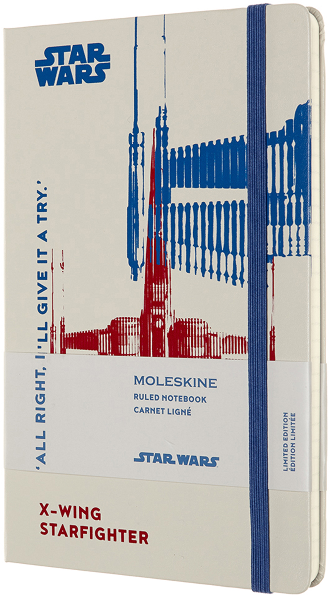 

Записная книга Moleskine Star Wars 13 х 21 см 240 страниц в линейку X-Wing (8053853603753)