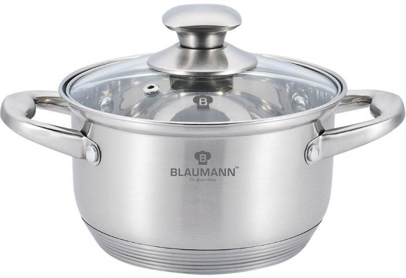 

Кастрюля Blaumann Gourmet 6л Ø24х14.5см из нержавеющей стали со стеклянной крышкой