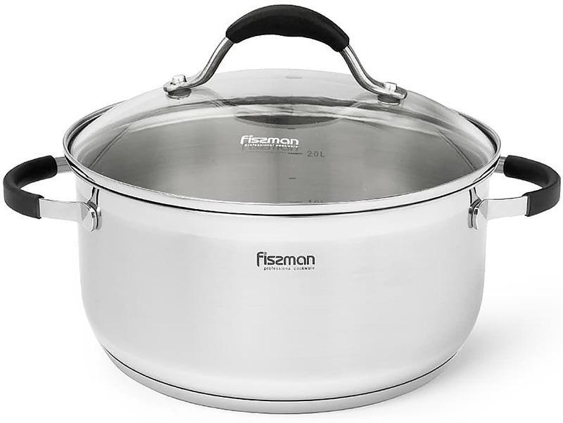 

Кастрюля Fissman Magnifika 5.1л с силиконовыми накладками на ручках