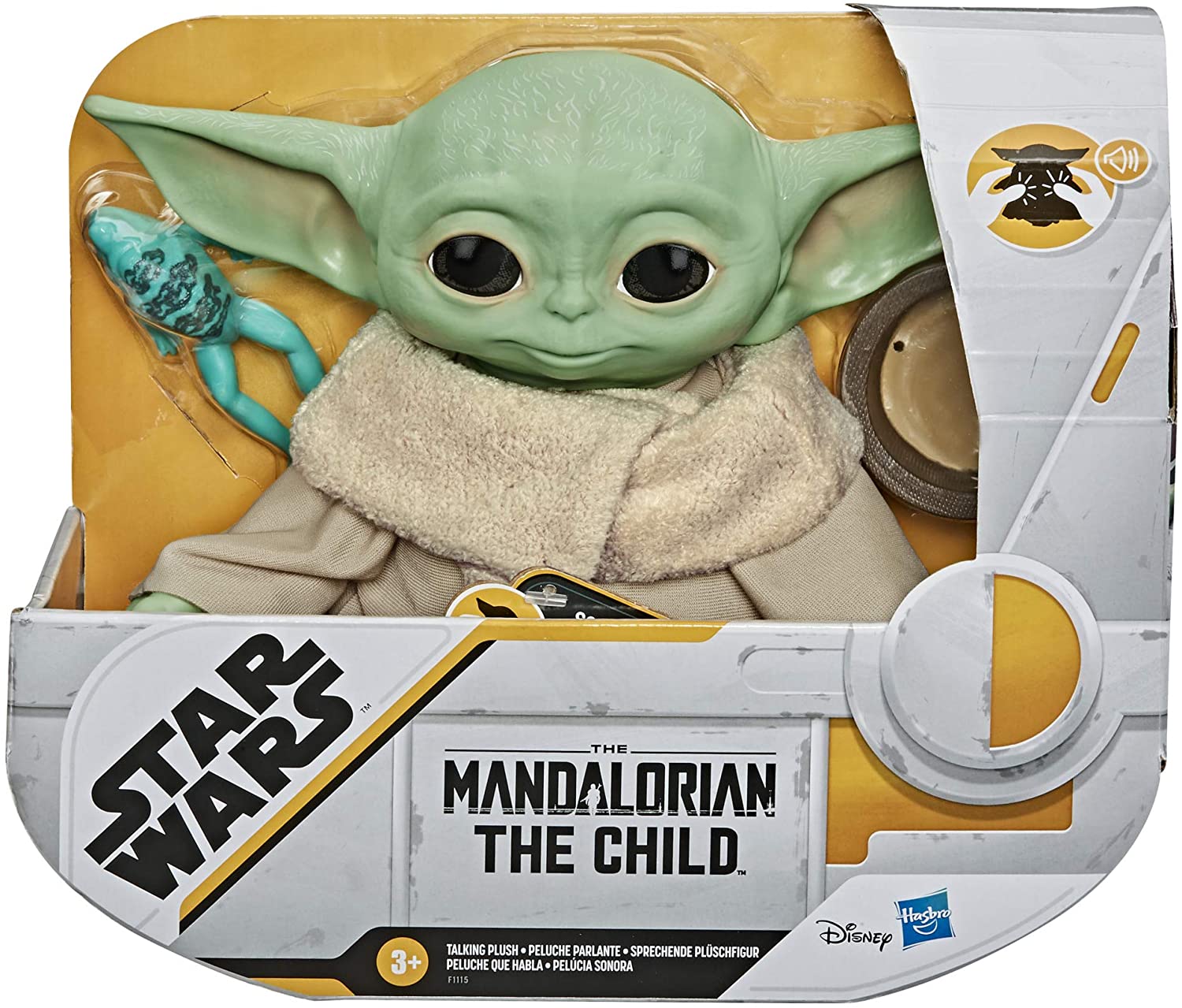 

Интерактивный Малыш Йода Мандалорец Звездные войны Star Wars Mandalorian The Child Talking Plush Toy Hasbro (F1115)