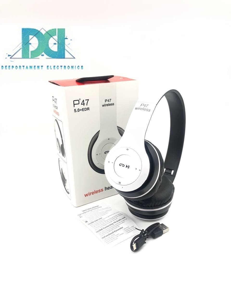 

Беспроводные Bluetooth наушники DC P47i (бело/черные)