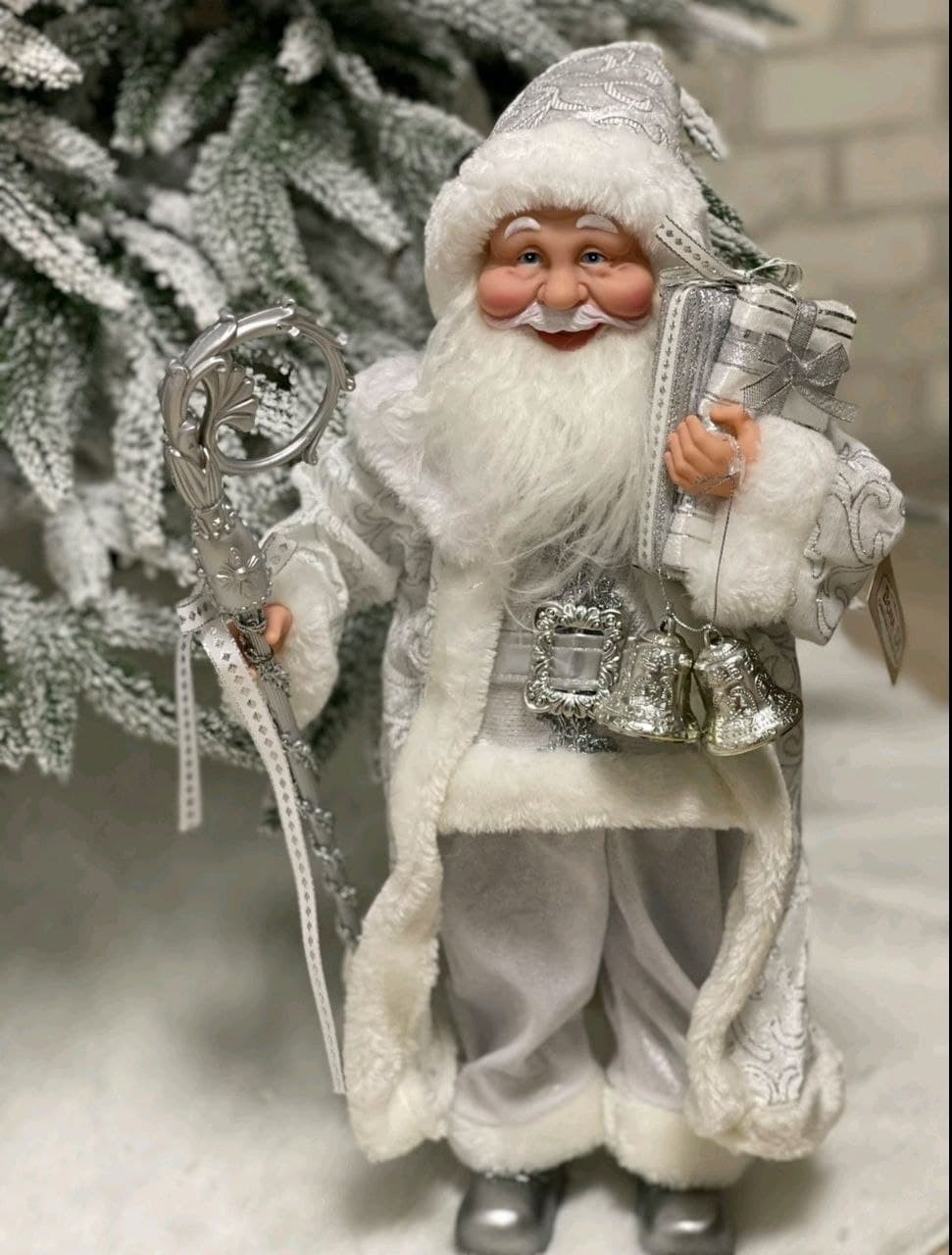 

Фигура Санта Клауса Christmas Santa 46 см Atitude серебряный (AtiSanta003)