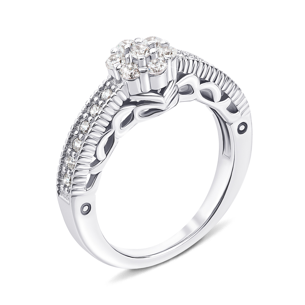 

Серебряное кольцо с фианитами 000135489 19 размера