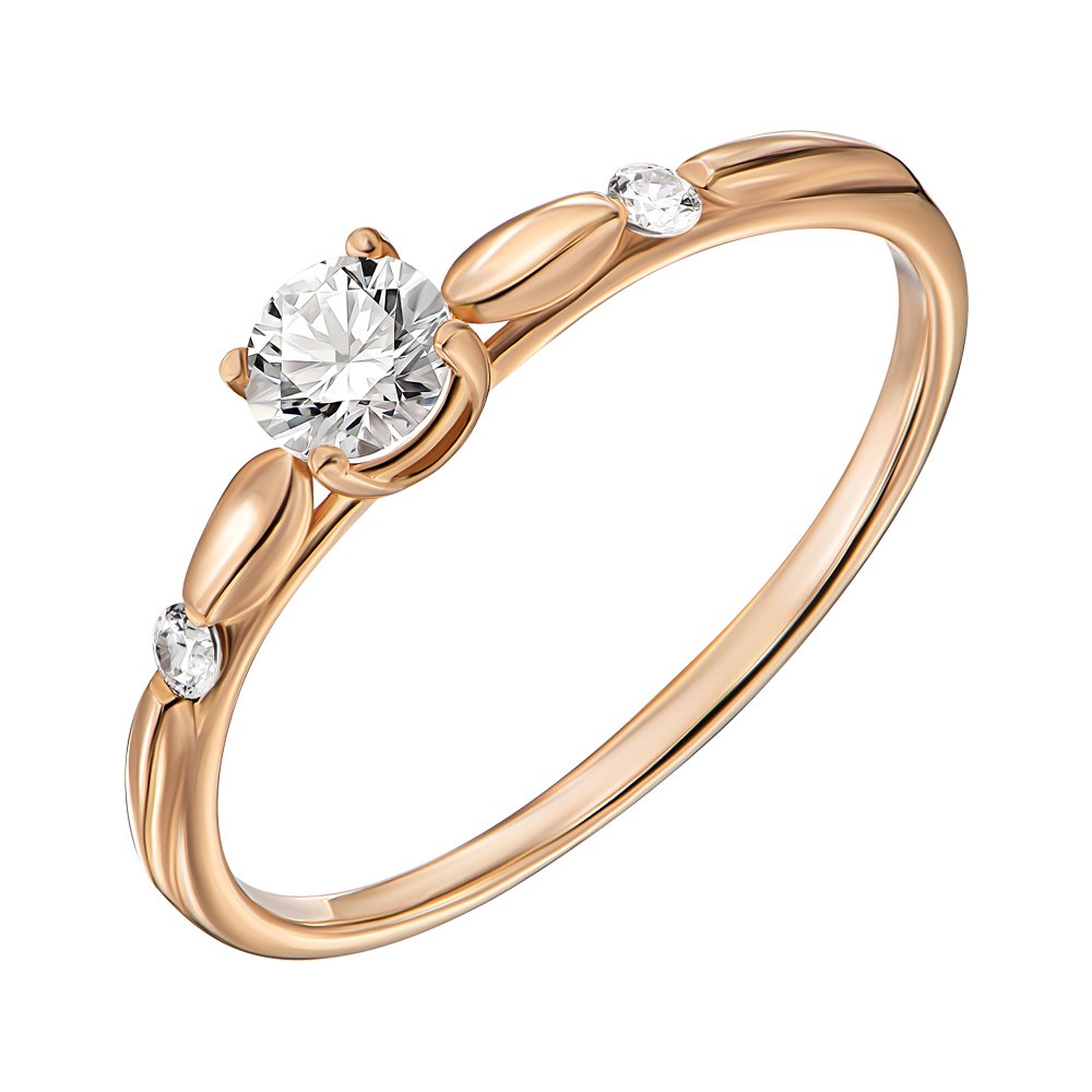 

Кольцо из красного золота с фианитами S Zirconia 000122771 16 размера