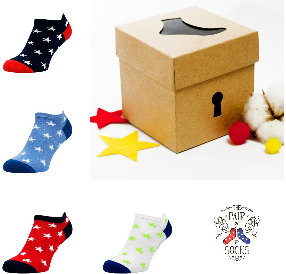 

Набор носков The Pair of Socks 4P-121-STA/BX 41-43 (4 пары) Разноцветный