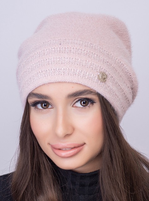 

Женская шапка DeMari Прадо 54-57 Св-пудра