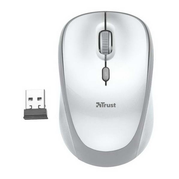 

Мышь беспроводная Trust Yvi (23386) White-Silver USB