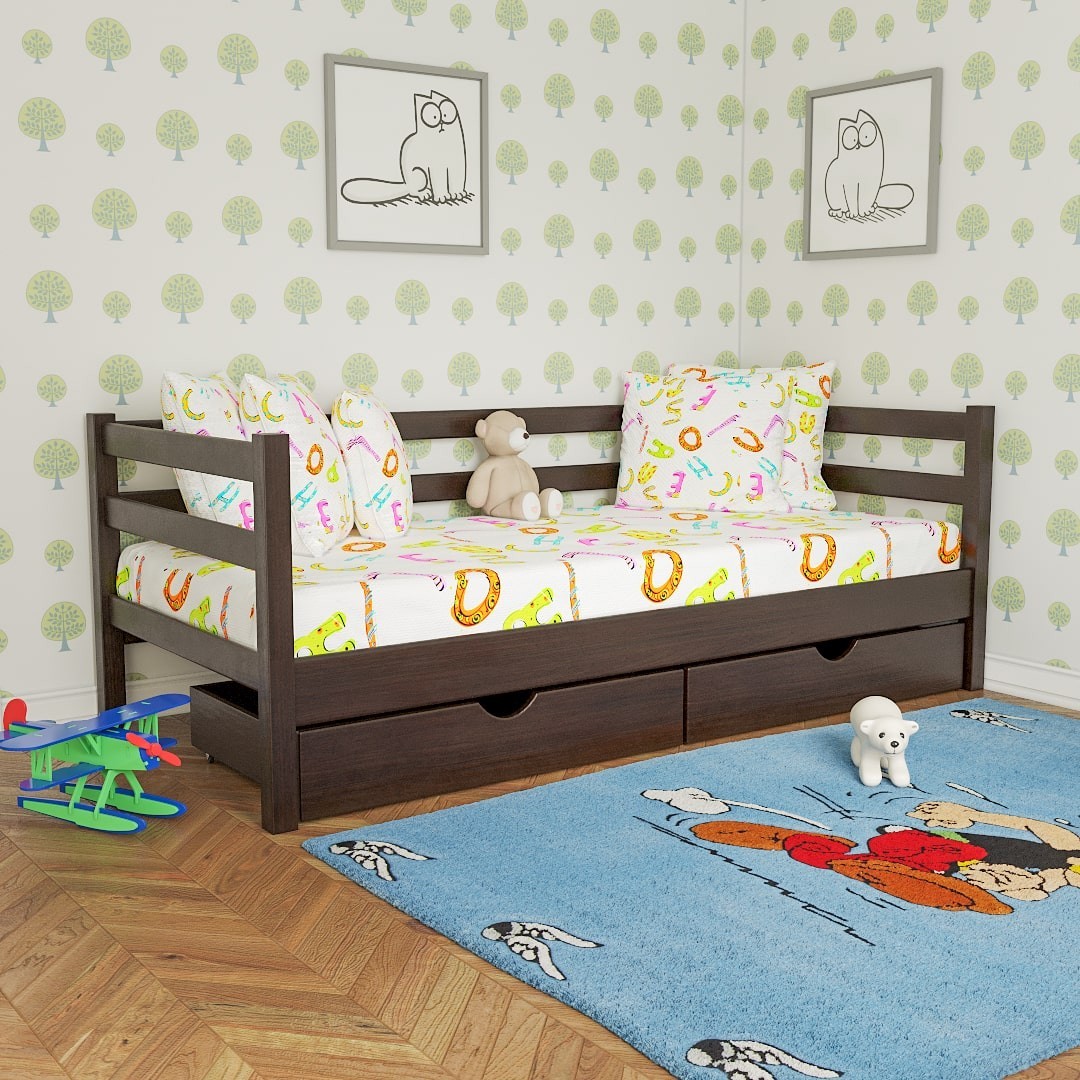 

Детская кровать MEBLIUS Соня 90 см x 200 см Венге с выдвижными ящиками