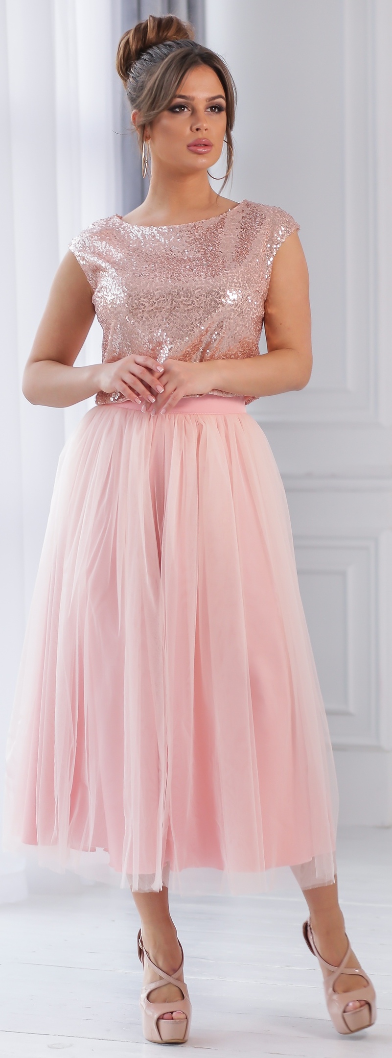

Платье New Fashion 3130 44 Пудра