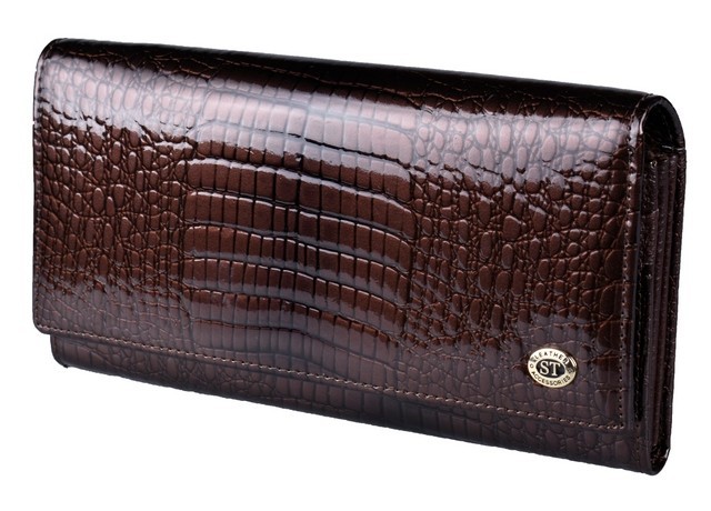 

Женский кожаный кошелек на магнитах ST S6001A Brown