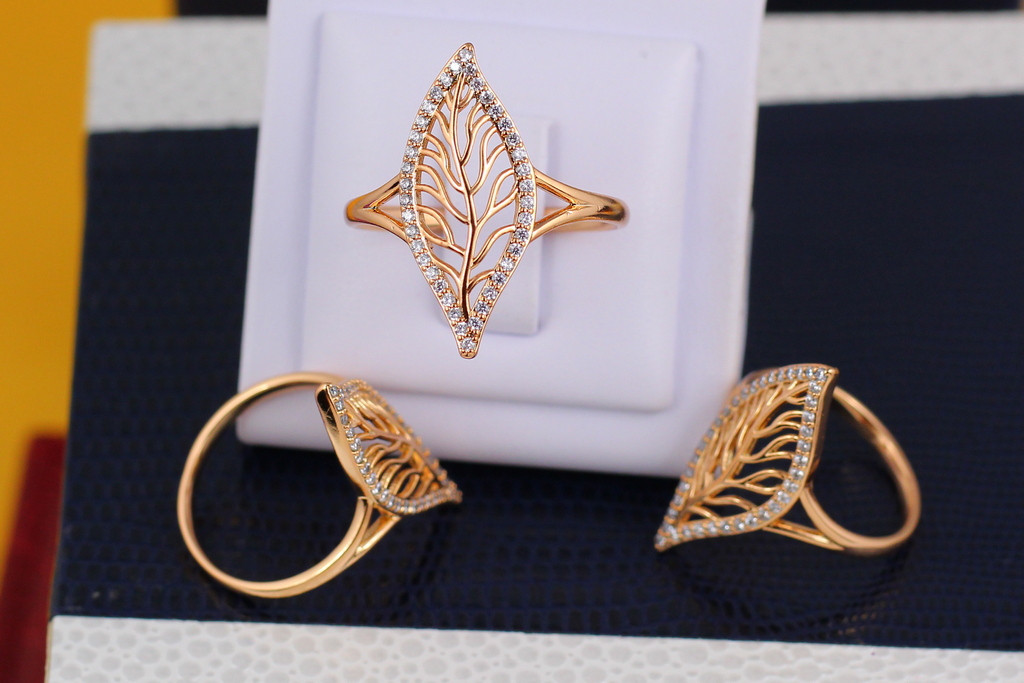 

Кольцо Xuping Jewelry дерево р 20 золотистое