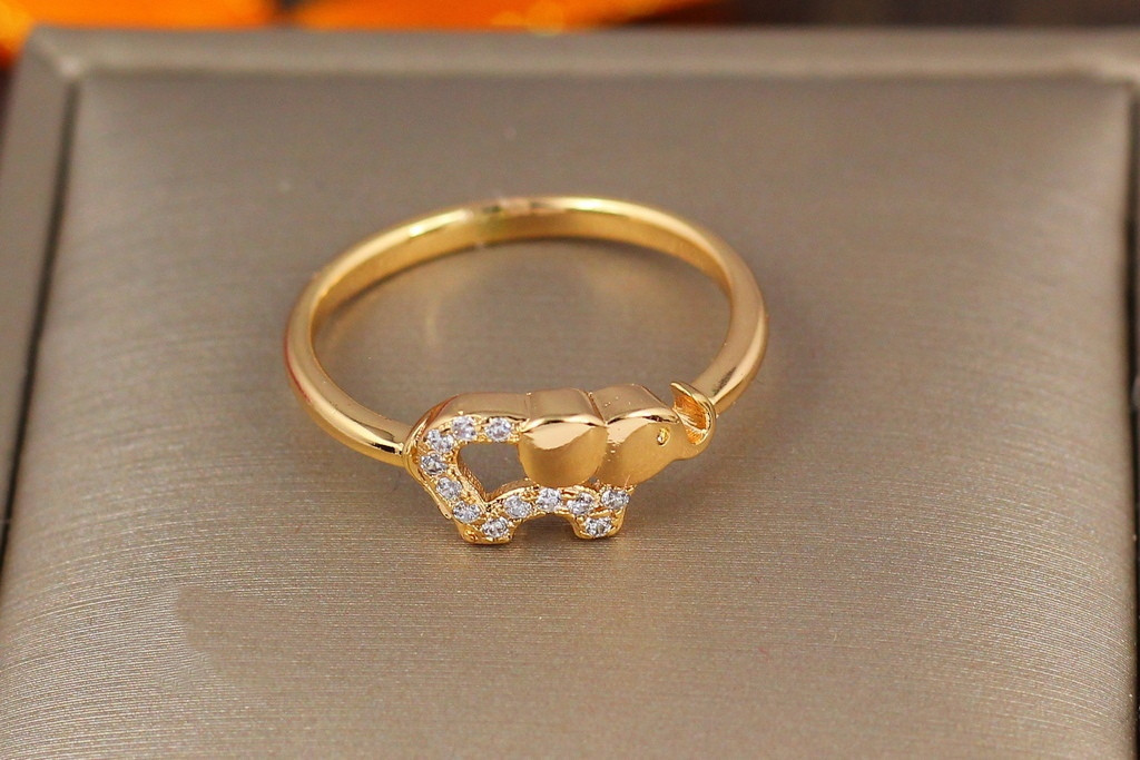 

Кольцо Xuping Jewelry слоник р 20 золотистое