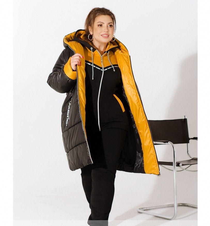 

Куртка Minova 38-328  Чорна, Куртка Minova 38-328 52-54 Чорна