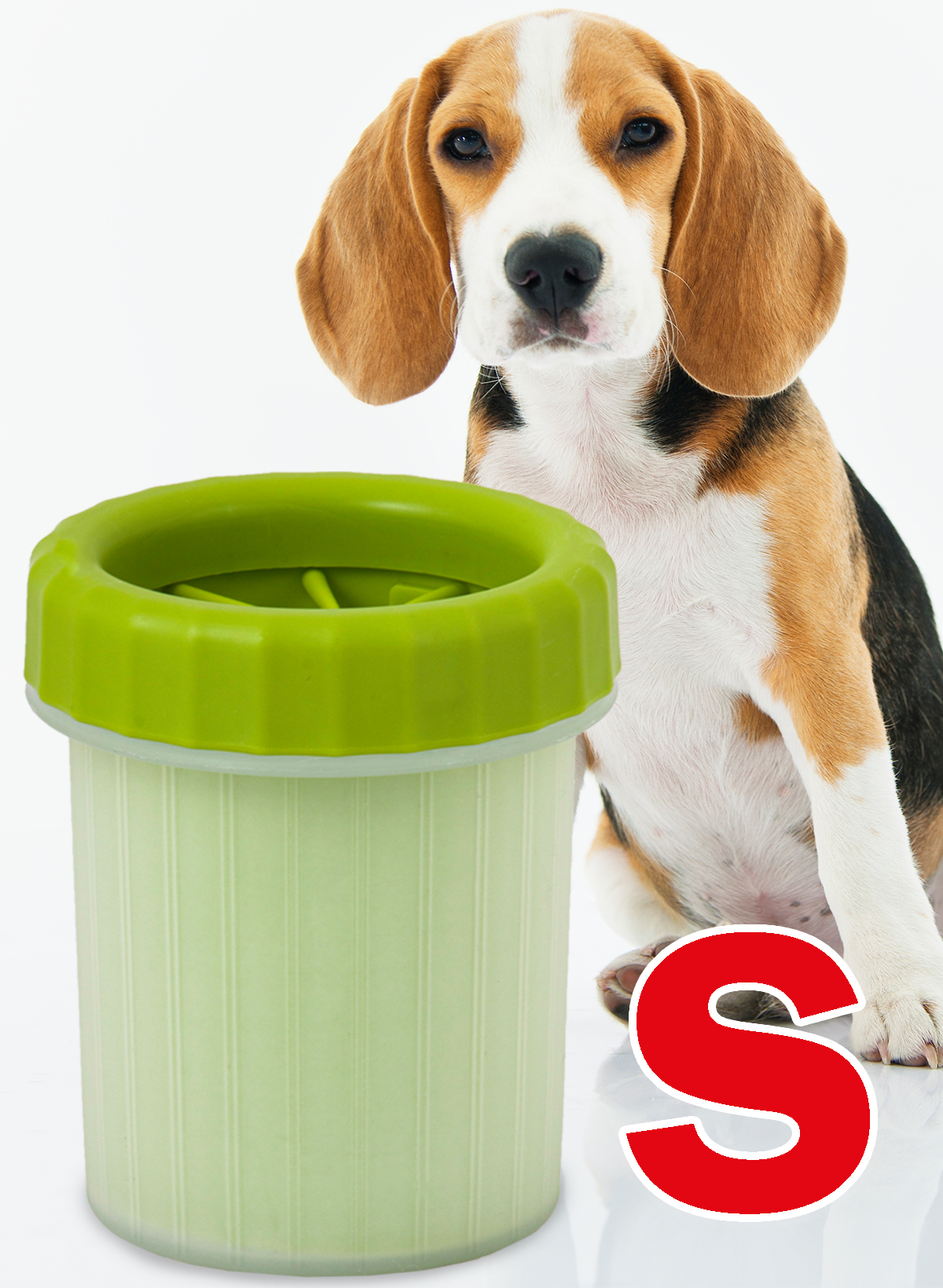 Стакан для митья лап DOG FOOT WASH CUP Зеленый размер S – силиконовый ...