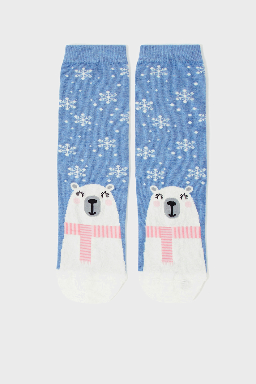 

Женские голубые носки POLAR BEAR SNOW Accessorize OS 296025