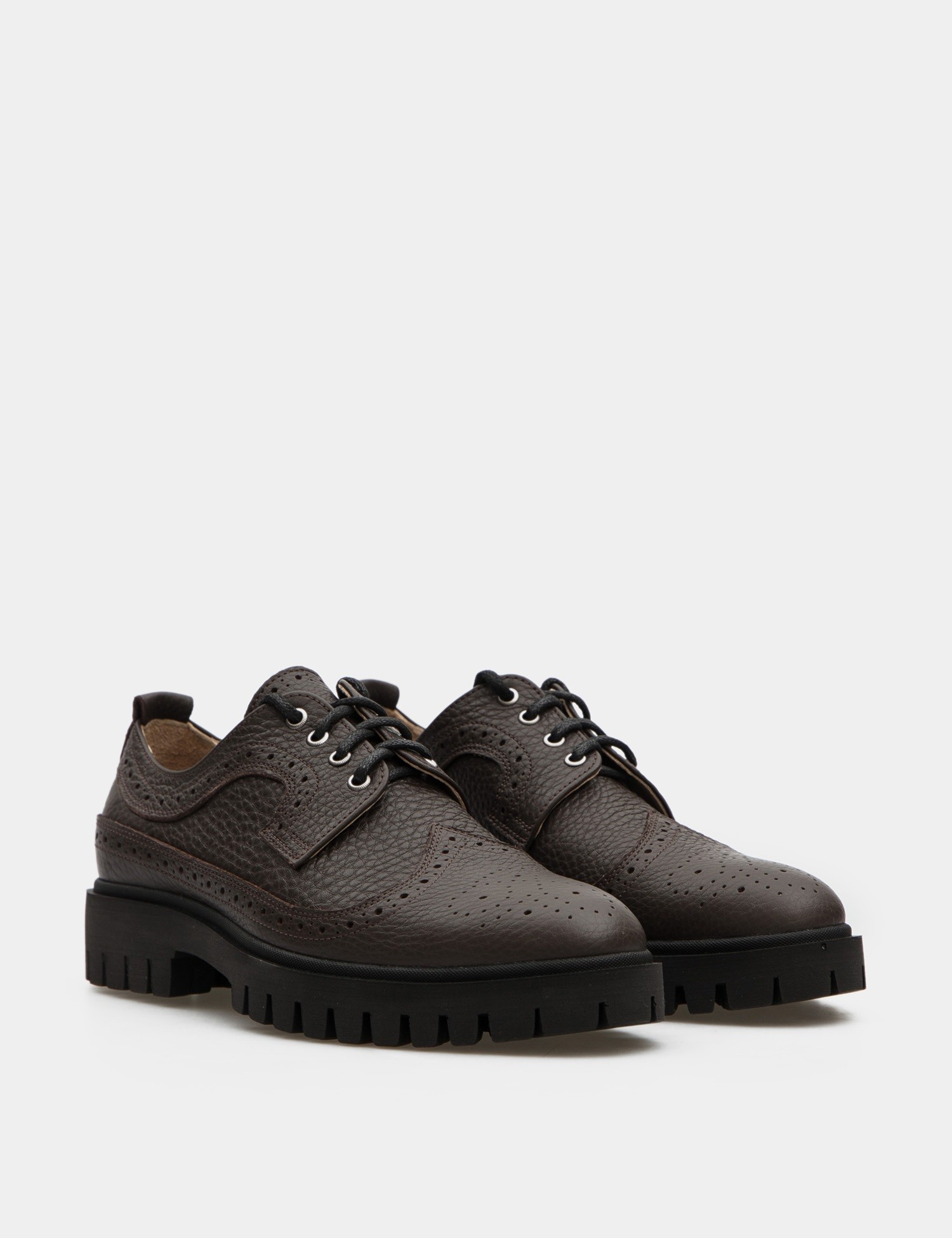 

Дерби Броги Leonchenko Casual 43 Коричневая Кожа 300343JB